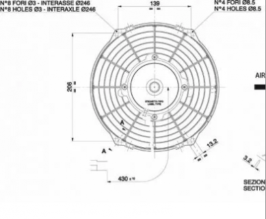 KingClima Condenser Fan for Spal VA07-AP7/C-31A