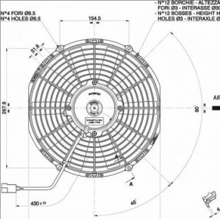 KingClima Condenser Fan for Spal VA09-BP12-C-27A