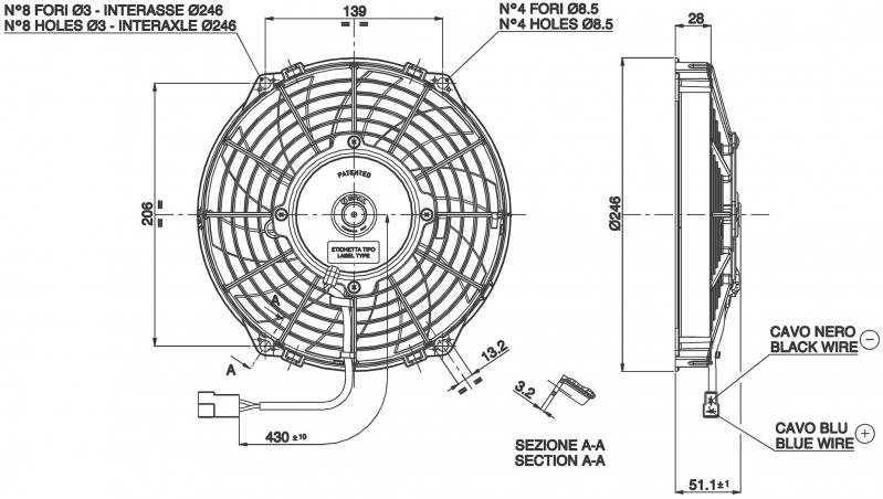 KingClima Condenser Fan for Spal VA07-AP7C-31S