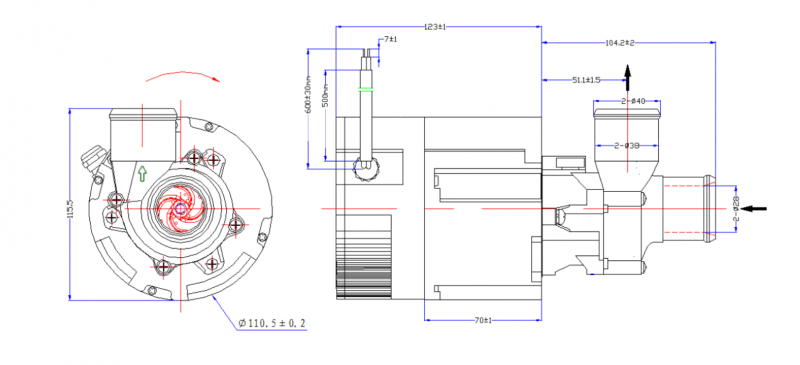 KingClima Bus AC Water Pump For Webasto U4856